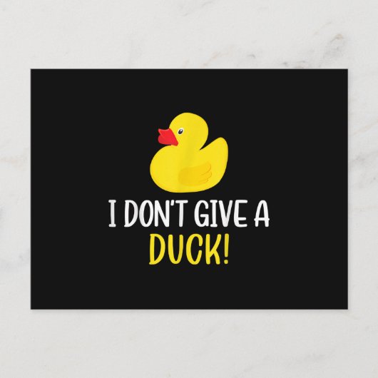 Ik geef geen Duck Funny Rubber Duck Mannen Vrouwen Aankondigingskaart (Voorkant)