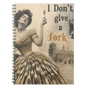 Ik Geef Geen Fork Surrealistische Collage Notitieboek