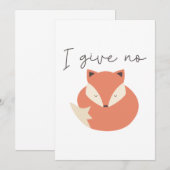 Ik geef geen Fox Bedankkaart (Voorkant / Achterkant)