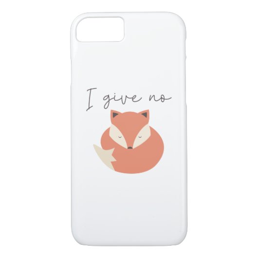 Ik geef geen Fox Case-Mate iPhone Case (Achterkant)
