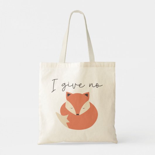 Ik geef geen Fox Tote Bag (Achterkant)