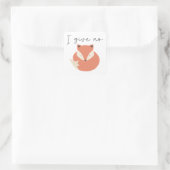 Ik geef geen Fox Vierkante Sticker (Tas)