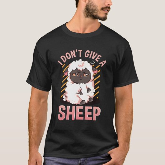 Ik geef geen grappig Boerderij van een schaap cade T-shirt (Voorkant)