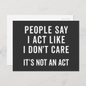 Ik geef geen grappige prijsopgave briefkaart (Voorkant / Achterkant)