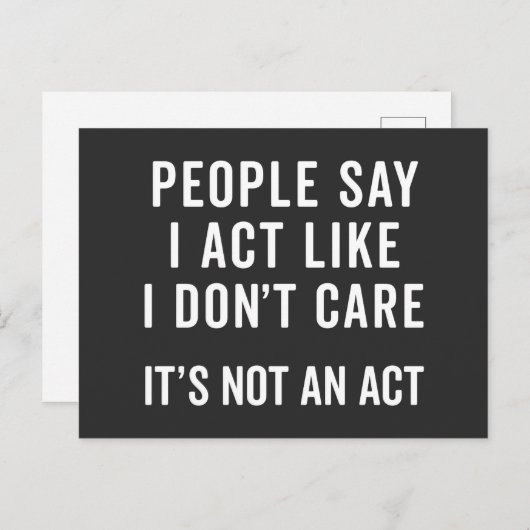 Ik geef geen grappige prijsopgave briefkaart (Voorkant / Achterkant)