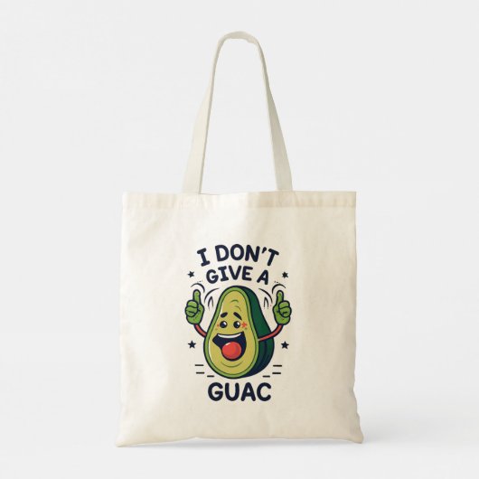 Ik geef geen guac avocado woordspeling tote bag (Achterkant)