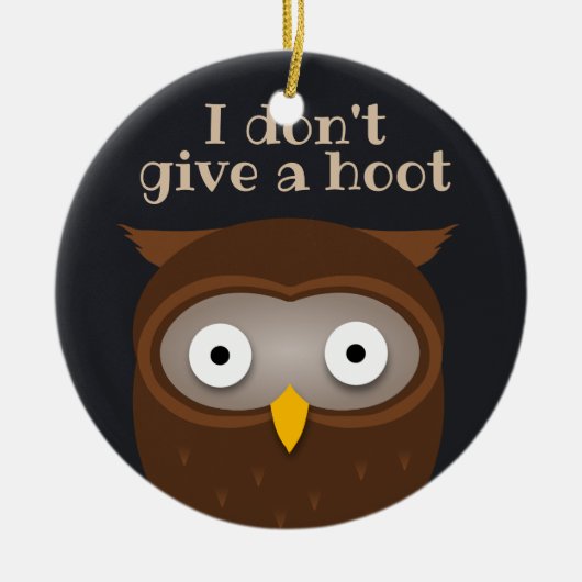 Ik geef geen hapje. keramisch ornament (Voorkant)