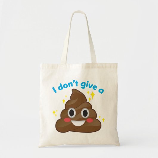 Ik geef geen Happy Poop Sparkle Emoji Tas (Voorkant)