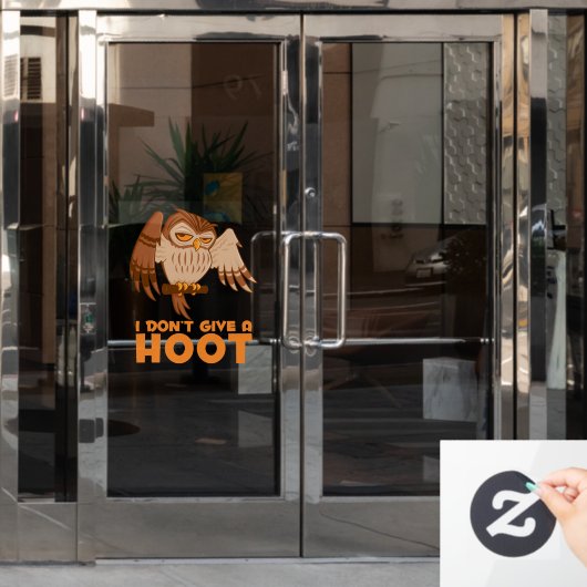 Ik geef geen hoepeltje. raamsticker (Kantoordeur)