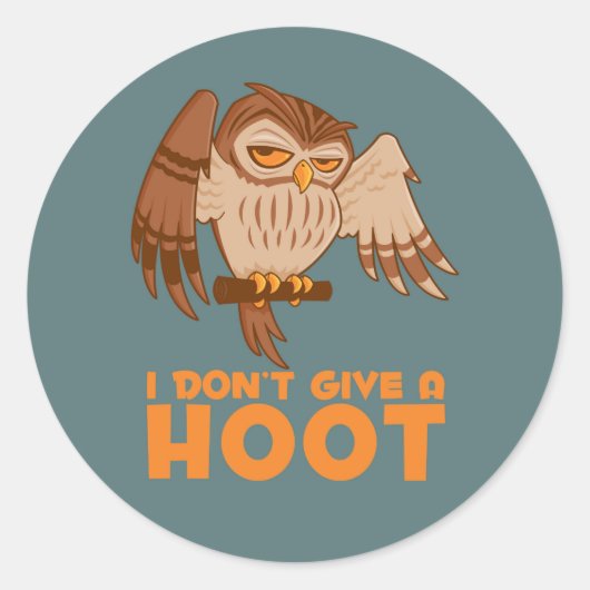 Ik geef geen hoepeltje. ronde sticker (Voorkant)