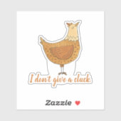 Ik Geef Geen Klap Grappige Kippengrap Sticker (Vel)