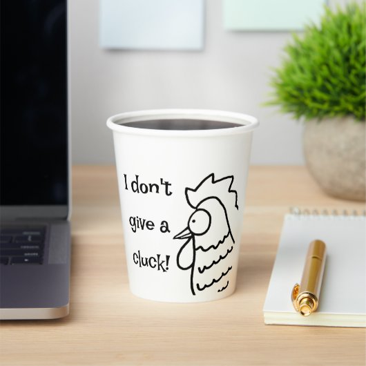 Ik geef geen klok. papieren bekers (Insitu)