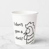 Ik geef geen klok. papieren bekers (Achterkant)