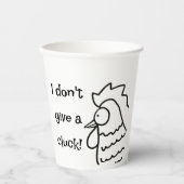 Ik geef geen klok. papieren bekers (Voorkant)