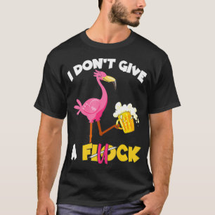 Ik geef geen koppel grappige Flamingo Drink bier T-shirt