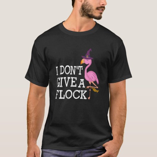 Ik geef geen koppel roze Flamingo Halloween T-shirt (Voorkant)