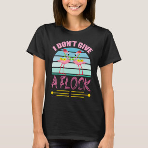 Ik geef geen koppel roze flamingo t-shirt