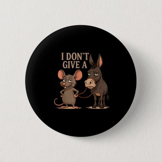 Ik Geef Geen Muizen Spot, Grappige Ratten Meme Ronde Button 5,7 Cm (Voorkant)
