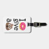 Ik geef geen poep emoji. bagagelabel (Voorkant horizontaal)