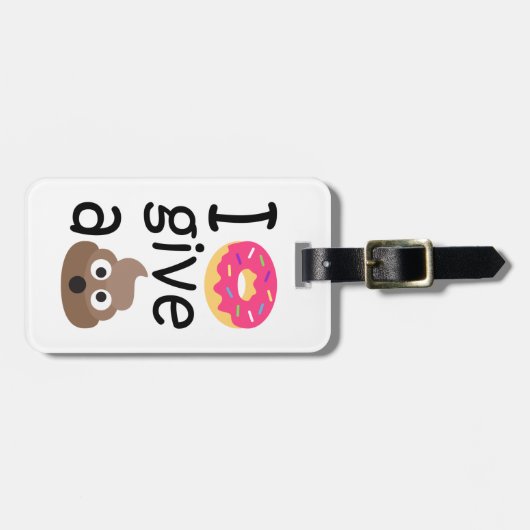 Ik geef geen poep emoji. bagagelabel (Voorkant horizontaal)