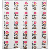 Ik geef geen poep emoji. douchegordijn (Voorkant)