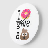 Ik geef geen poep emoji. grote klok (Hoek)