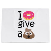 Ik geef geen poep emoji. large cadeautasje (Voorkant)