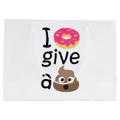 Ik geef geen poep emoji. large cadeautasje (Achterkant)