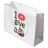 Ik geef geen poep emoji. large cadeautasje (Achterkant Gekanteld)