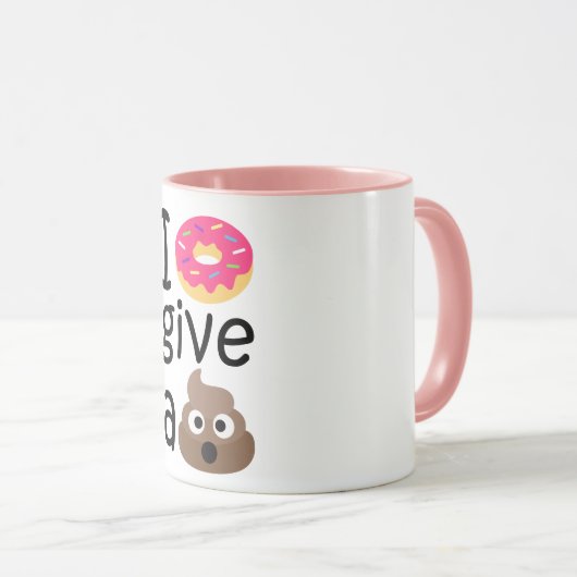 Ik geef geen poep emoji. mok (Voorkant rechts)