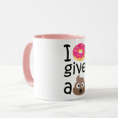 Ik geef geen poep emoji. mok (Voorkant links)