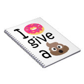 Ik geef geen poep emoji. notitieboek (Rechterzijde)