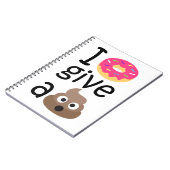 Ik geef geen poep emoji. notitieboek (Linkerzijde)