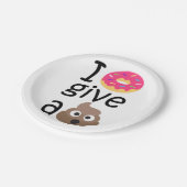 Ik geef geen poep emoji. papieren bordje (Gekanteld)