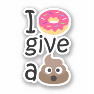 Ik geef geen poep emoji. sticker
