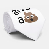 Ik geef geen poep emoji. stropdas (Opgerold)