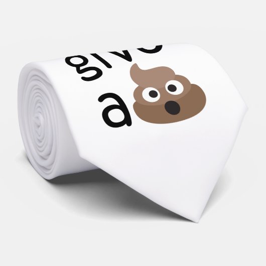 Ik geef geen poep emoji. stropdas (Opgerold)