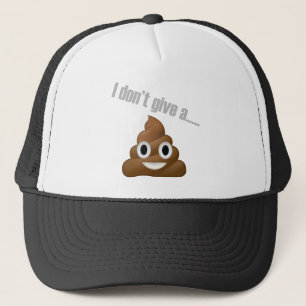 ik geef geen poep emoji trucker pet