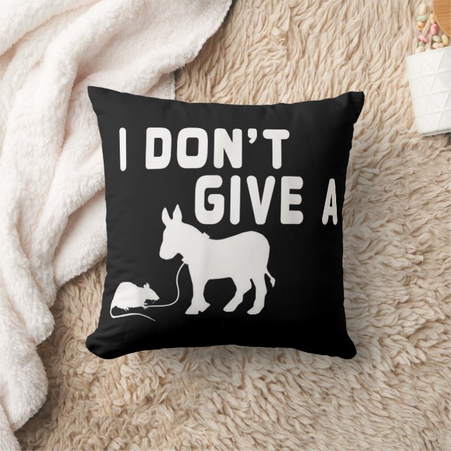 Ik geef geen Rat cadeau grappig Donkey, Animal Jok Kussen (Deken)
