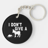 Ik geef geen Rat cadeau grappig Donkey, Animal Jok Sleutelhanger (Achterkant)