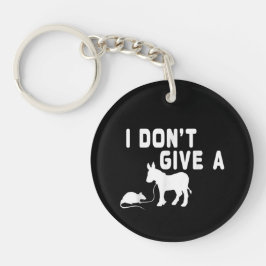 Ik geef geen Rat cadeau grappig Donkey, Animal Jok Sleutelhanger
