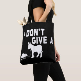 Ik geef geen Rat cadeau grappig Donkey, Animal Jok Tote Bag