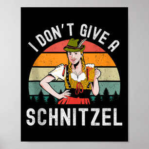 Ik geef geen Schnitzel Beer Wurst Grappige Duitse Poster