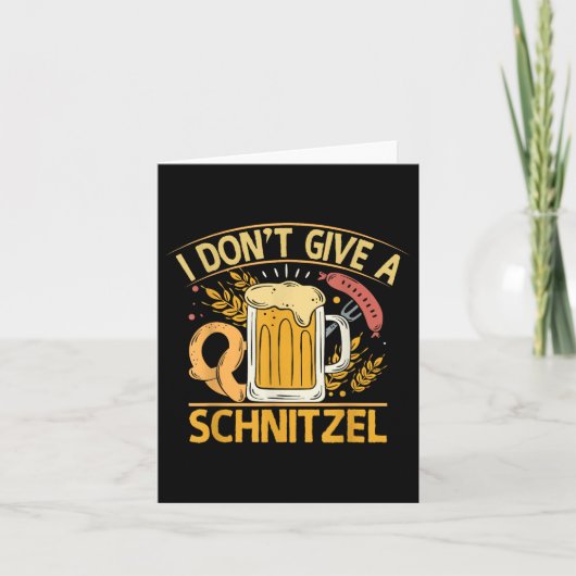 Ik geef geen Schnitzel bier Pretzel Kaart (Voorkant)