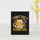 Ik geef geen Schnitzel bier Pretzel Kaart (Gele Bloem)