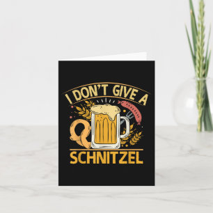 Ik geef geen Schnitzel bier Pretzel Kaart