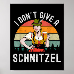 Ik geef geen Schnitzel bier Wurst grappig Duits Poster