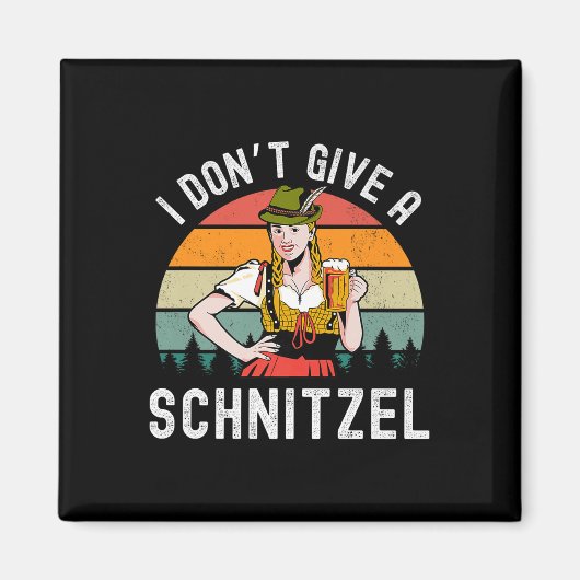 Ik geef geen Schnitzel bier Wurst Grappig Duits PR Magneet (Voorkant)
