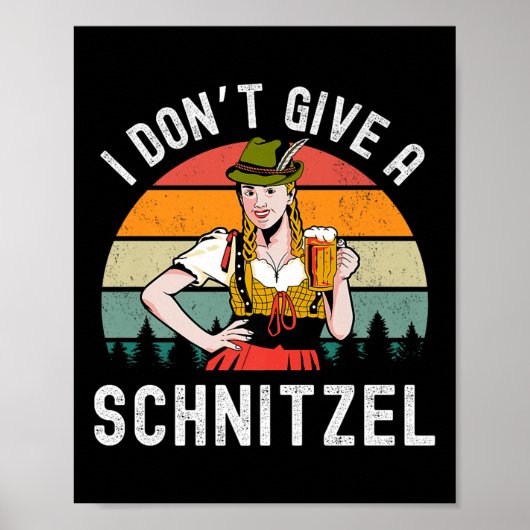 Ik geef geen Schnitzel bier Wurst Grappig Duits PR Poster (Voorkant)