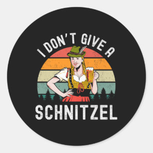 Ik geef geen Schnitzel bier Wurst Grappig Duits PR Ronde Sticker